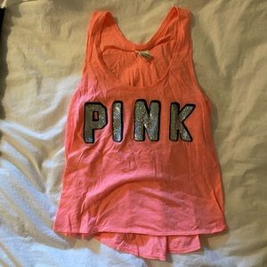 VS Pink Sequin Tank Top